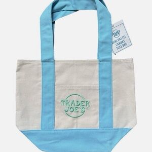 Trader Joe's Blue and White Canvas Tote